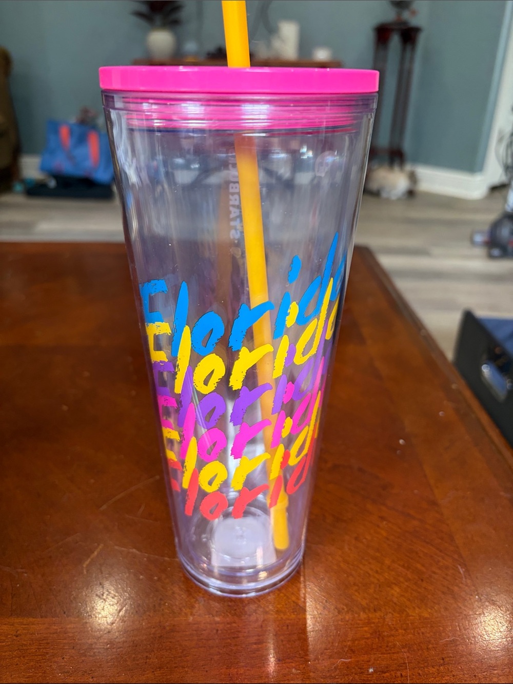 NEW WITH TAG STARBUCKS PLASTIC CUP FLORIDA 24oz